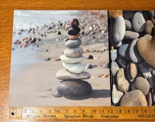 Beach Stone Canvas Wall Art Set of 3