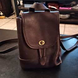 Vintage leather designer backpack