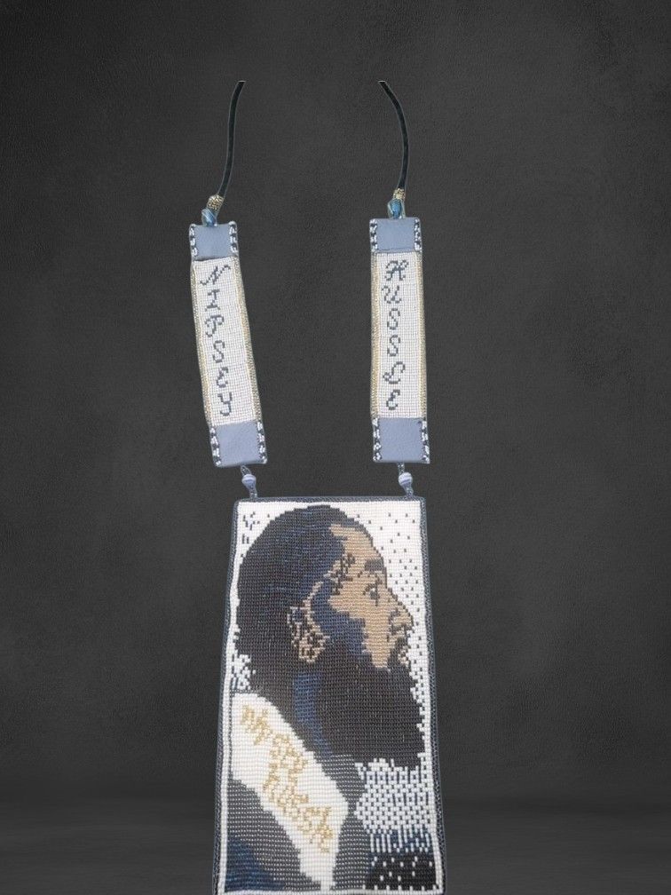Nipesy Hussle 24" Beaded Medallion With Strap Necklace With Nipsey Hussle Name
