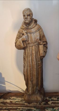 SAINT Francis concrete statue 2ft tall