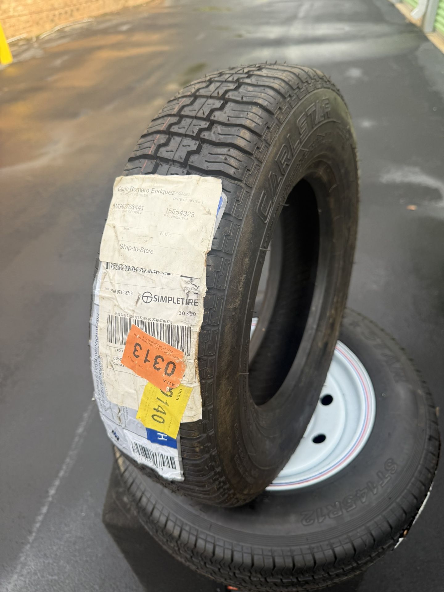 12" Trailer Wheel and Tire