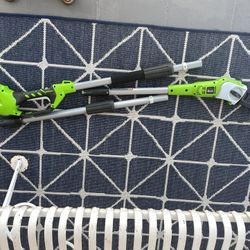 New Green Works Gmax 8’ Pole Saw