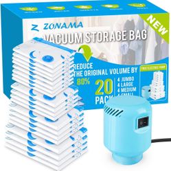 Vacuum Storage Bags with Electric Air Pump