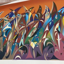 Woven Forest (Susan Point, 2014) Special Edition Silkscreen on Canvas