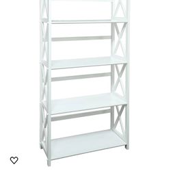 White 5 Shelf Bookcase/shelf