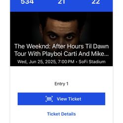 Weekend Ticket La June 25 Selling For Cheap