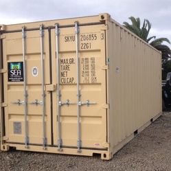 20FT Shipping Container – One Trip, A Grade Beige Container  