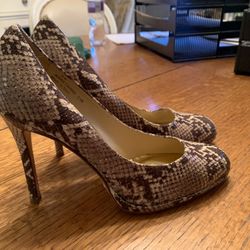 Coach Leaopard Heels Size 8