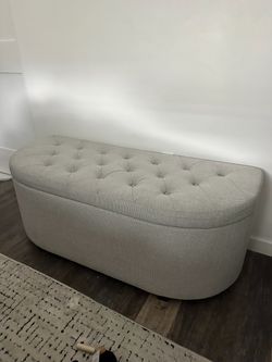 Upholstered Storage Ottoman Bench