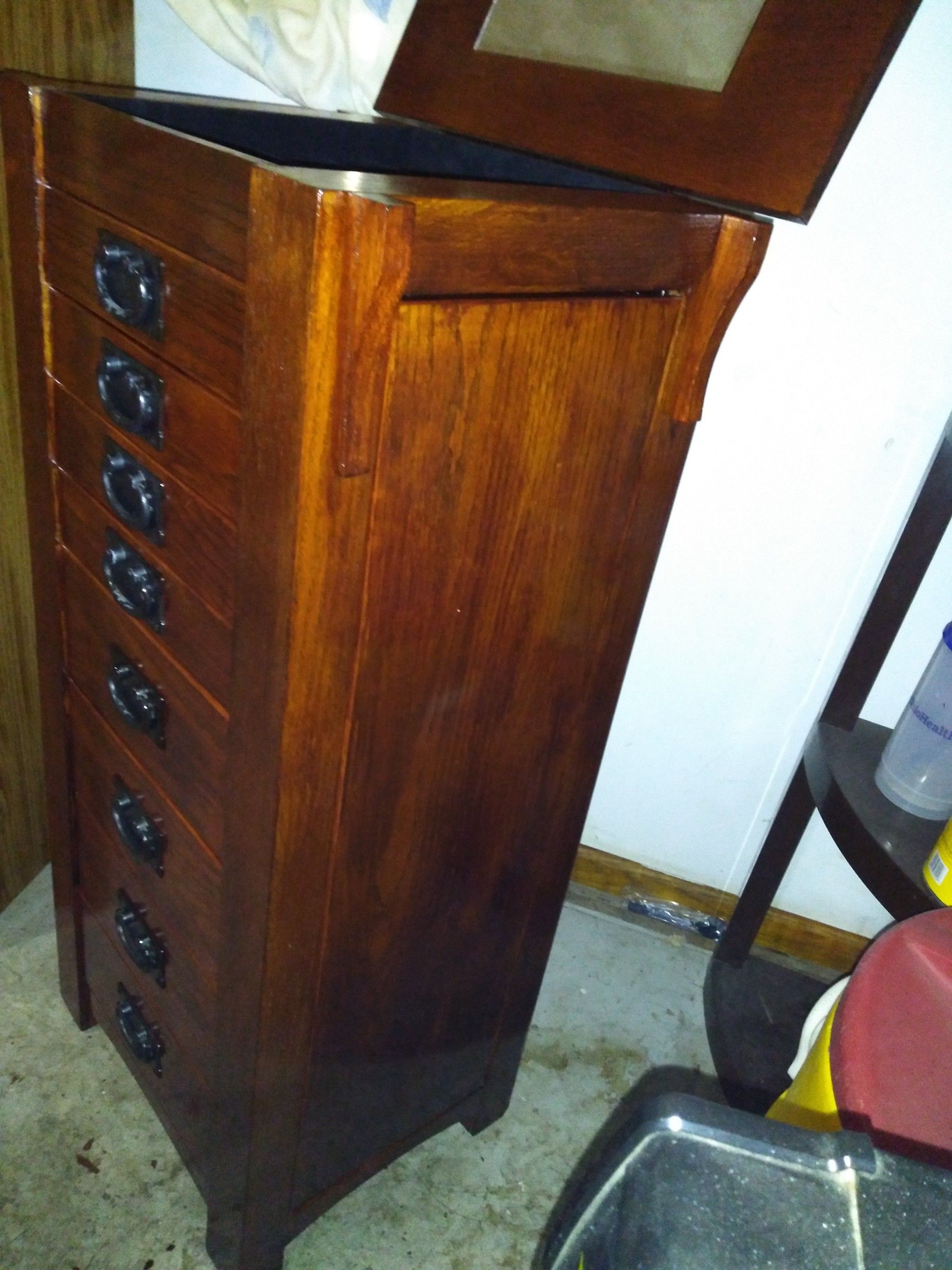 Solid hardwood jewelry cabinet