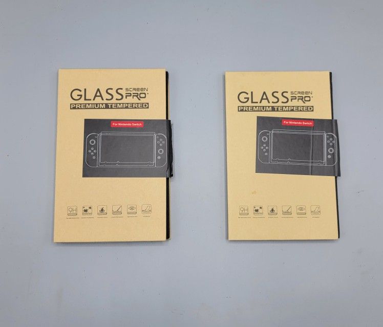 2 PACK Screen Protector for NINTENDO Switch Tempered Glass Lot (2)