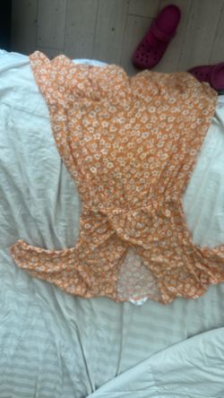 Orange milkmaid Dress Size M