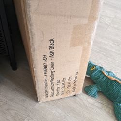 NEW Grandin Road Ash Black Samson Rocking Chair 