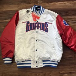 ZION WILLIAMSON HIGH SCHOOL SATIN JACKET (WHITE) Size XL (little Stain)