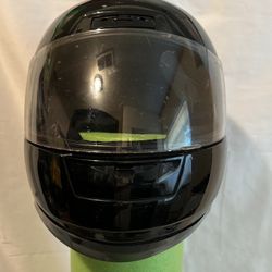 HJC MOTORCYCLE FULL FACE HELMET, Black (See Description)