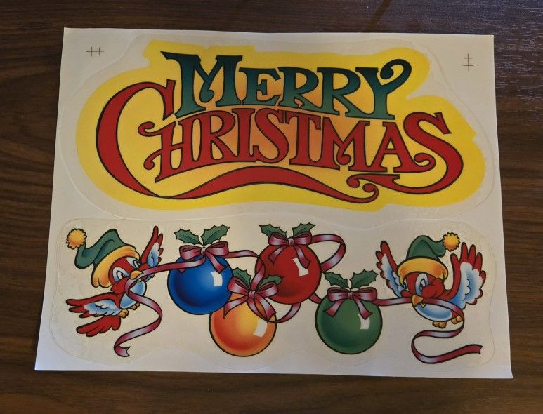Static Cling Christmas/New Year Window Decorations