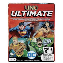 Mattel Games UNO Ultimate DC Card Game for Kids & Adults with 4 Character & More