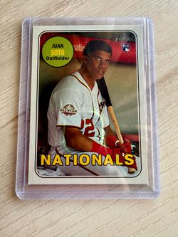 JUAN SOTO 2018 TOPPS MLB HERITAGE ROOKIE CARD #502 Washington Nationals