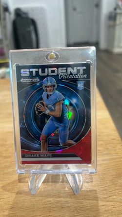 Drake Maye 2024 Prizm Draft Picks Rookie Red Cracked Ice Student Orientation