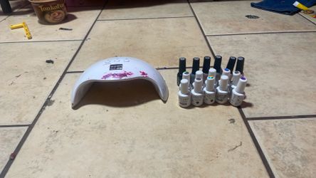 Gel nail polish with uv light