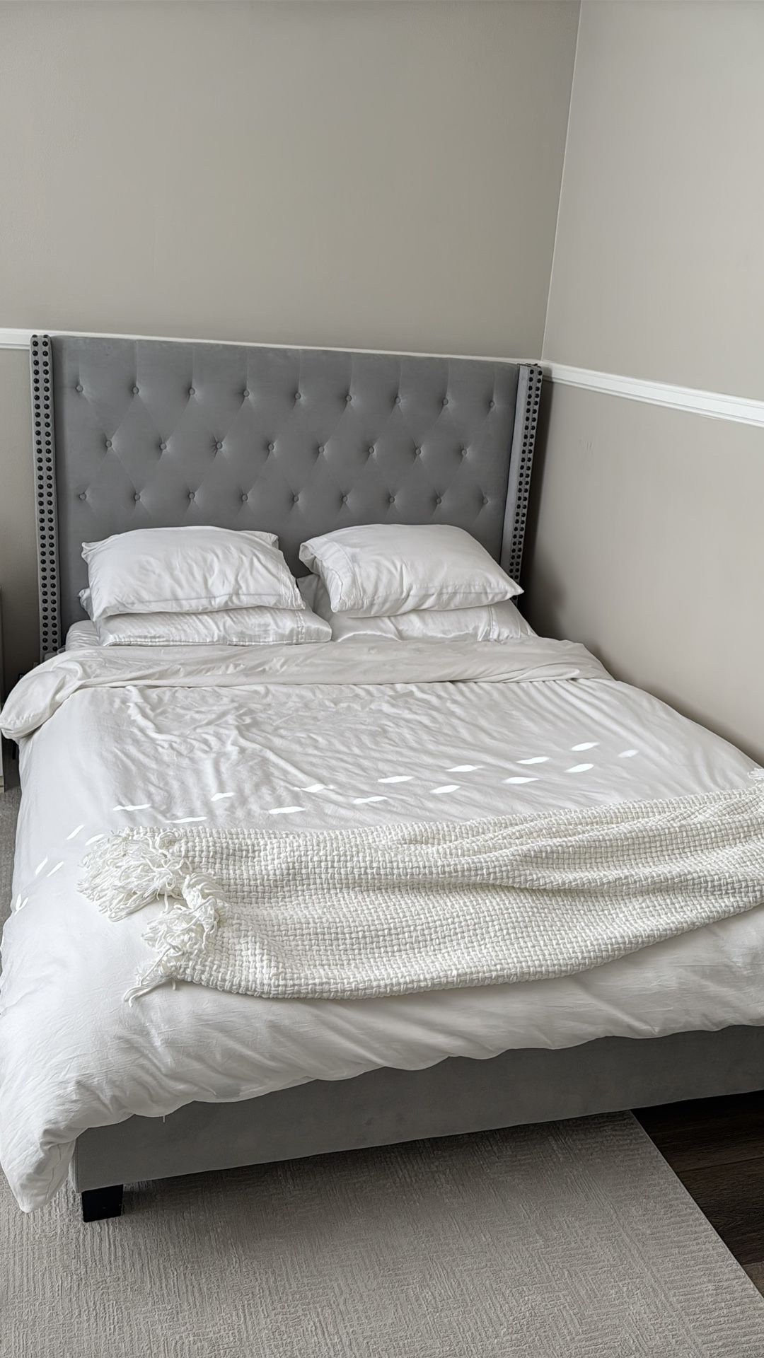 Grey Queen Bed Frame