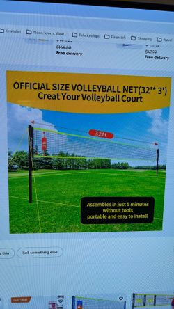 32 Ft  Volleyball and Badmiton Net