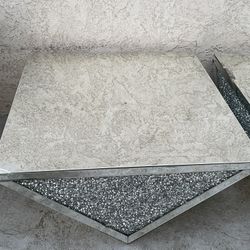 Free Take Both Crushed Diamond Mirrored Tables