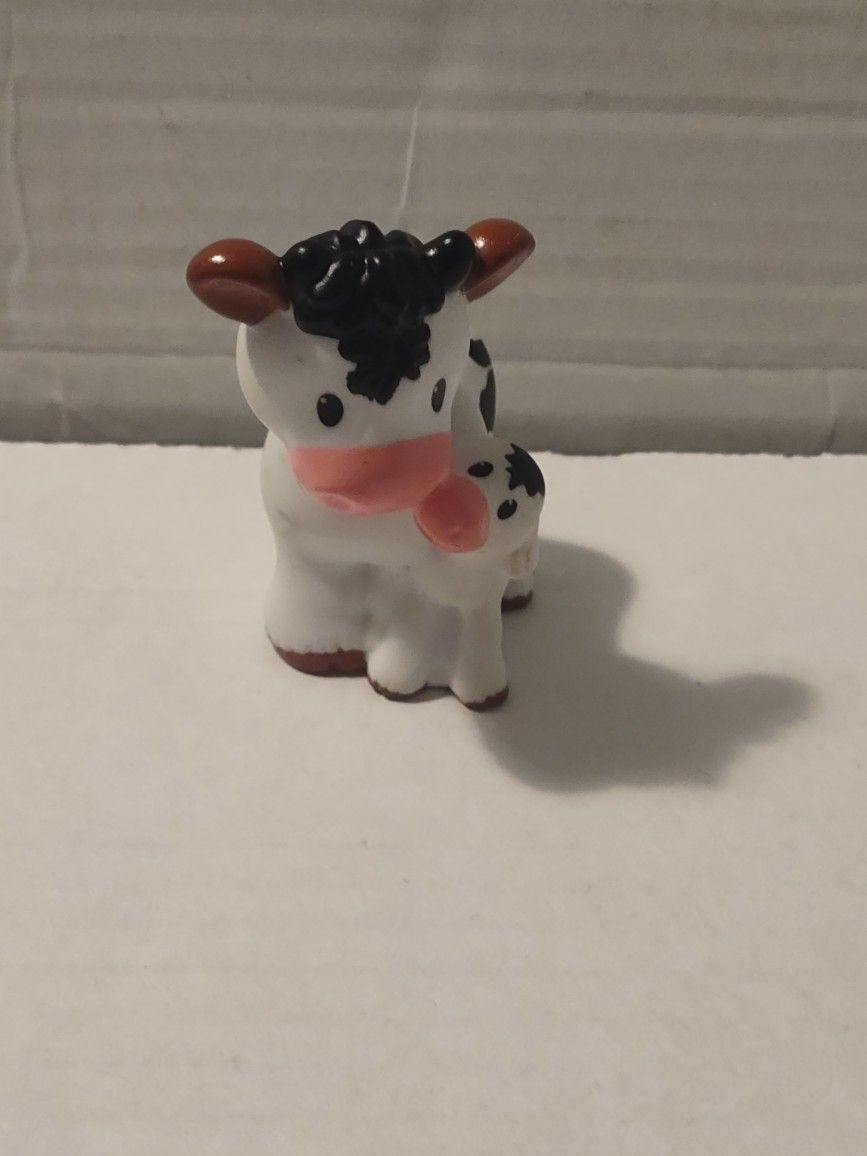 Vintage Fisher Price Little People Mother Cow and Calf Action Figure