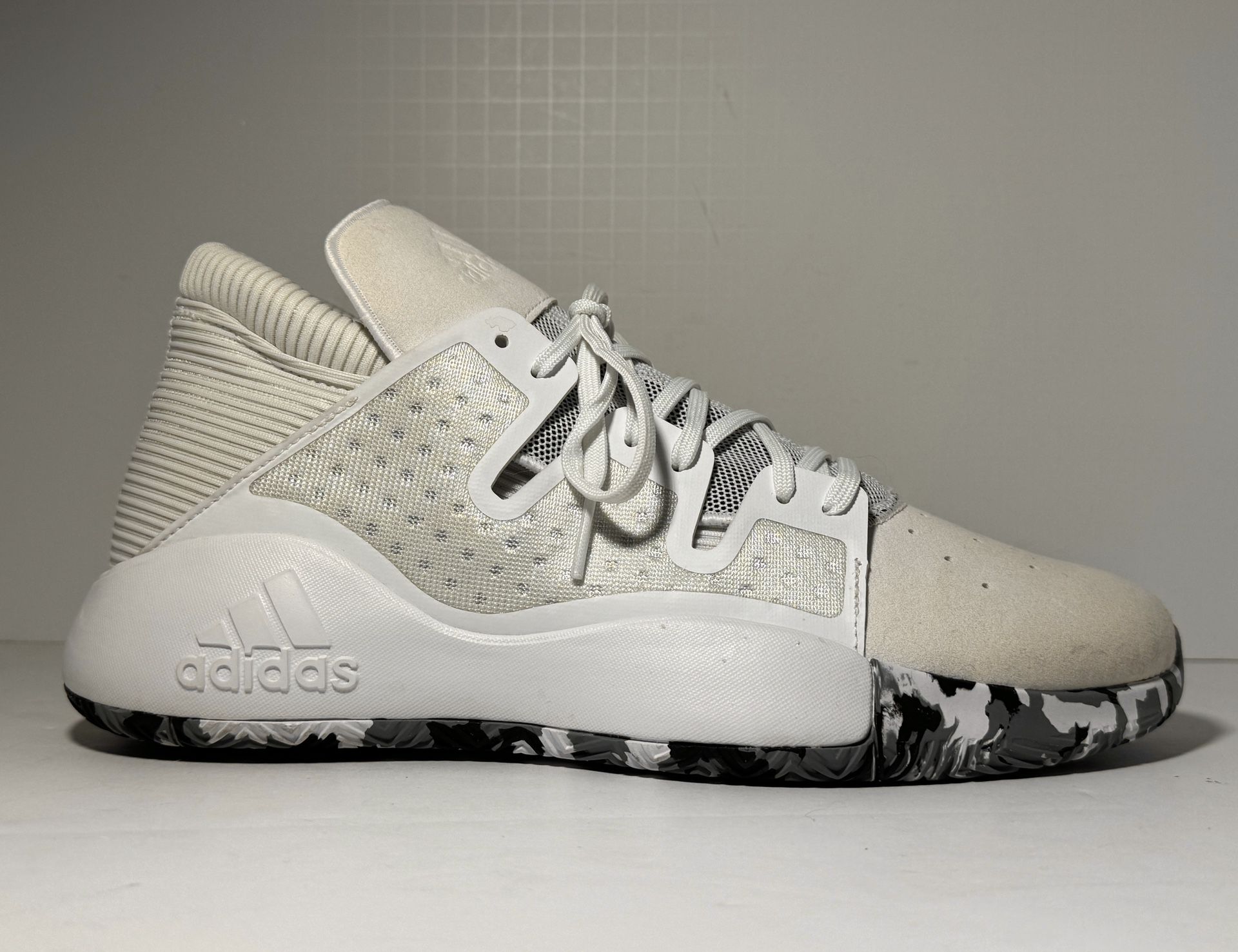 Adidas Pro Vision Trainers White Camo Basketball Shoe Ortholite EF0485 Size 9