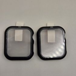 2 Pack Hard Case for Apple Watch SE/SE2/SE3/Series 6/5/4 44mm, with PC Tempered Glass Screen Protector, Scristant Resistant, Overall Protection 