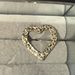 Gold Nugget Heart Ring