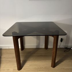 EQ3 Square Glass Kitchen Table (PRICE:$600)