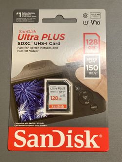 SanDisk Ultra PLUS 128GB SD Memory Card