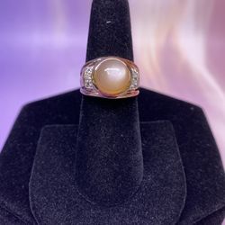 10K Dia/Quartz Cab Ring