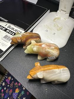 Pakistani Onyx Bear Figures