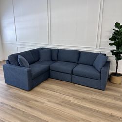 New Modular Blue Sectional Couch