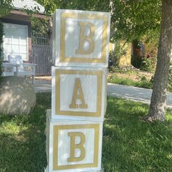 Baby Block baby shower decorations, baby shower decor, baby blocks, wooden
