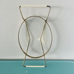 Metal Cradle Holder for Vintage Pyrex 043 Casserole Dish Plastic Ribbed Handles  11 3/8” long x 6 3/8” wide