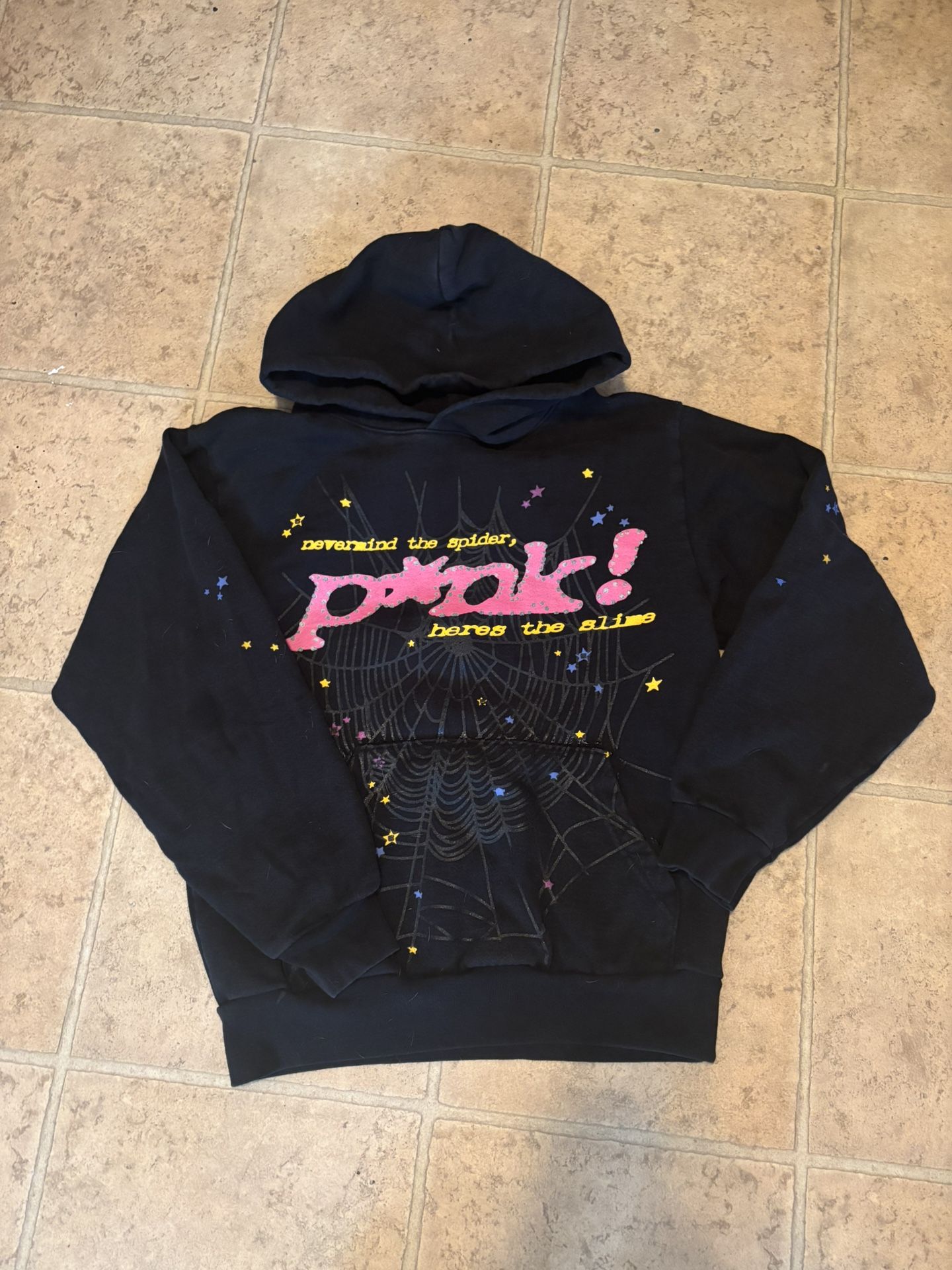 Sp5der Black Hoodie 100% Authentic