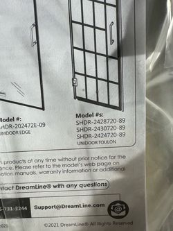 2 DreamLine Unidoor Toulon Shower Door