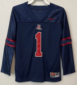 Nike Team Arizona Wildcats Youth Size 4t Blue #1 Long-Sleeved Jersey! A7157