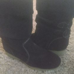 Womens Lands End Black Boots Size 11 (Never Worn)