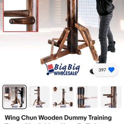 Wing Chun Wooden Dummy Kung Fu Karate Martial Art Fighting MMA Training 