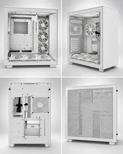 NZXT H9 Flow White ATX PC Case with Fans - Good Condition
