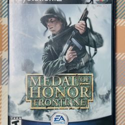 Medal of Honor: Frontline PS2 (Sony PlayStation 2, 2002) With Case/Manual Tested