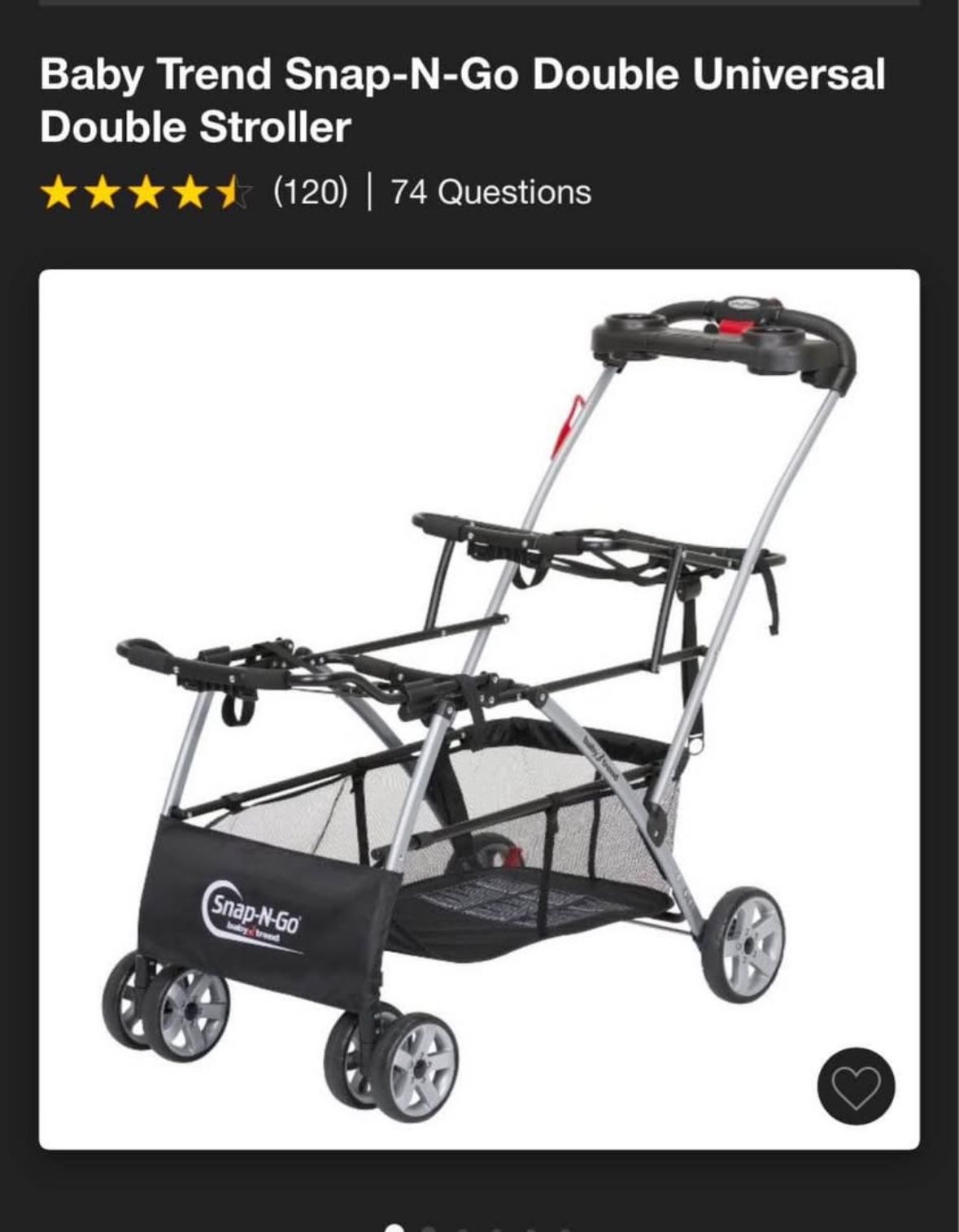 Snap And Go Double Stroller