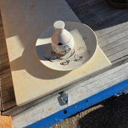 Redwing Plate And Sugar Dish
