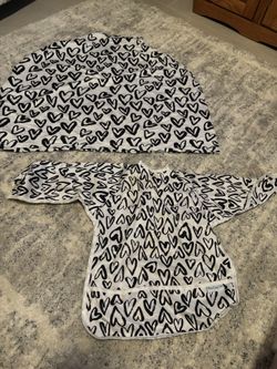 Nursing/car Seat Cover And Long Sleeve Bib