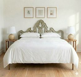 French Provincial Vintage Green King Size Bed