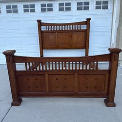 Hard Wood Queen Size Bed Frame 